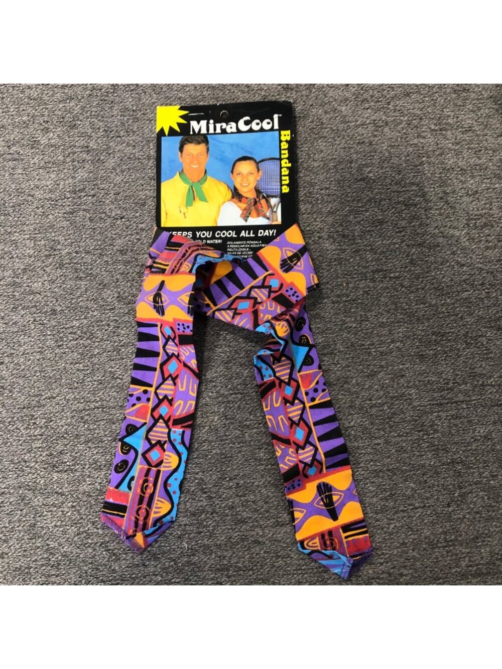 MiraCool Cooling Bandana Multicolor Abstract Design Reusable Water-Activated